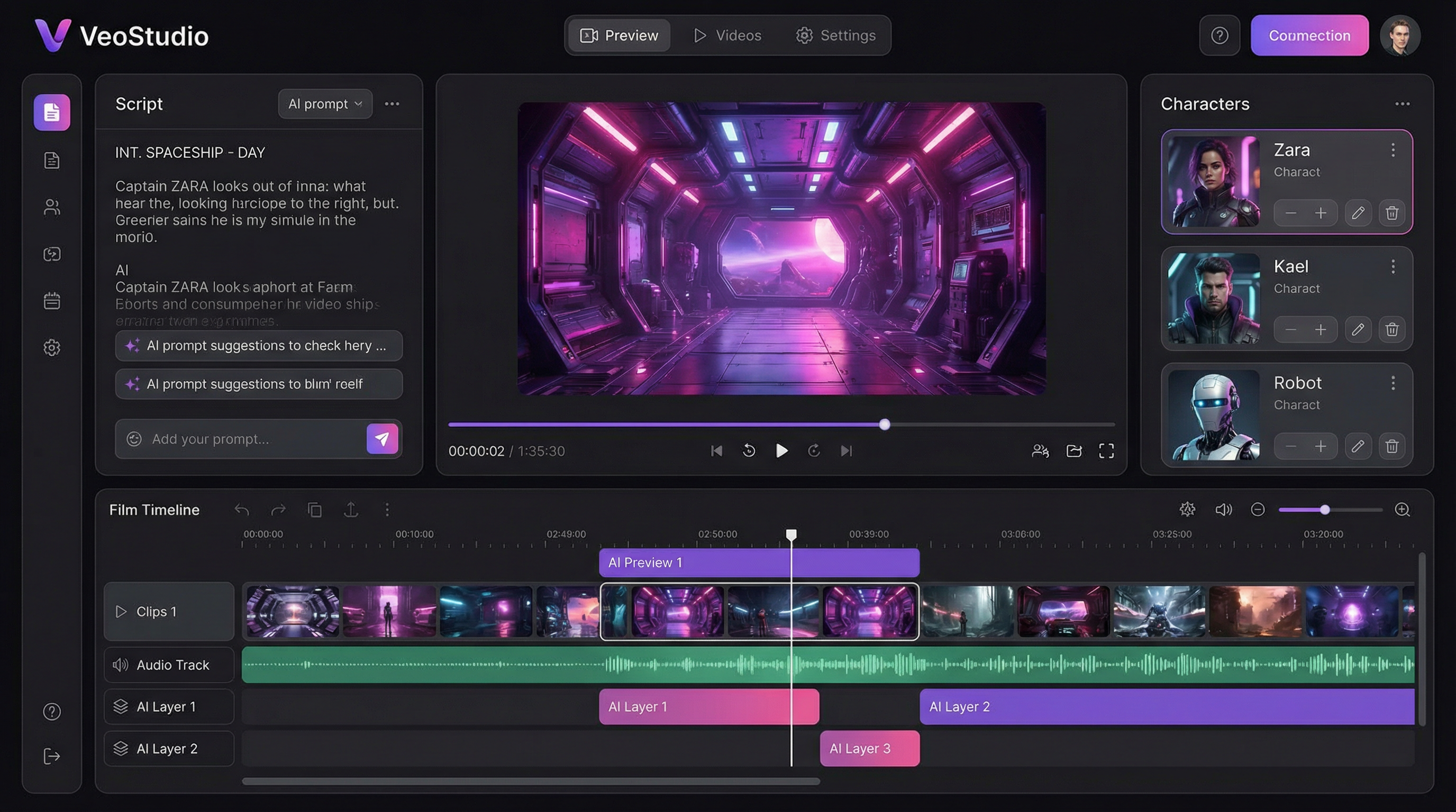 VeoStudio.ai interface